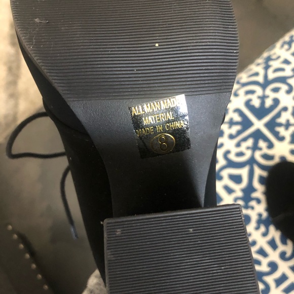 Black Lace-Up Booties - Picture 7 of 7